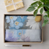 Ethereal Daisies & Purple & Blue Flowers Decoupage 薄葉紙 (ギフト)