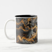 Ethereal Dance Of Light, Enchanting Art, Gift for  ツートーンマグカップ (左)