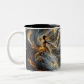 Ethereal Dance Of Light, Enchanting Art, Gift for  ツートーンマグカップ (左)