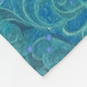 Ethereal Dove Bloom フリースブランケット (角)