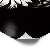 Ethereal Dove Planet - Noir Ink and Red Mandala ポスター (コーナー)