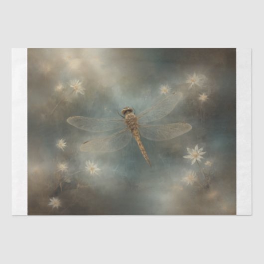 Ethereal Dragonfly – Dreamlike Fantasy Decoupage 薄葉紙 (正面)