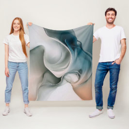 Ethereal Dreamscape：穏やかな抽象芸術 フリースブランケット