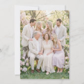 Ethereal Dreamy Wildflowers Coral Script Photo サンキューカード (裏面)