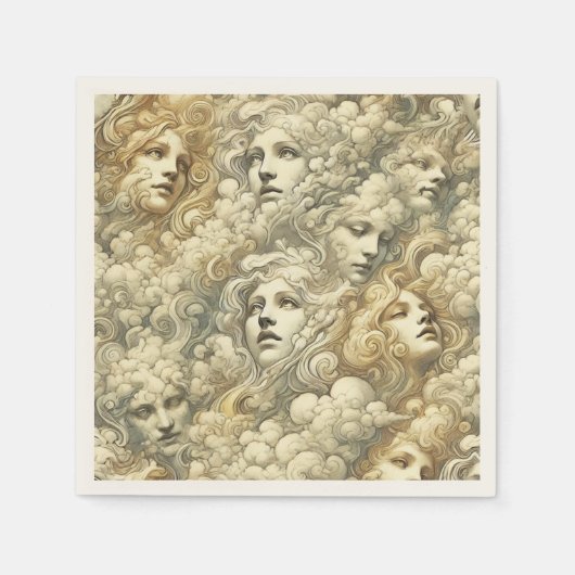 Ethereal Drift – ゴシックビクトリアン スタンダードカクテルナプキン (正面)