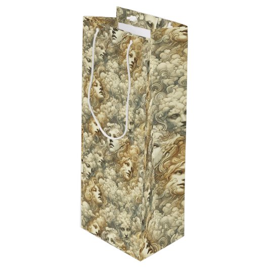 Ethereal Drift – ゴシックビクトリアン ワインギフトバッグ (正面アングル)