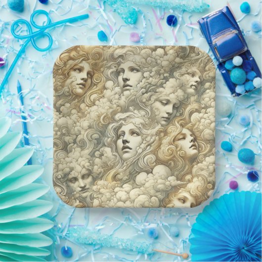 Ethereal Drift – Gothic Victorian ペーパープレート (パーティー)