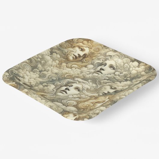 Ethereal Drift – Gothic Victorian ペーパープレート (傾斜あり)