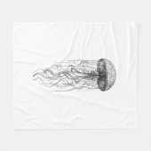 Ethereal Drift – Graceful Jellyfish Glow Tee フリースブランケット (正面(横))