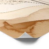 Ethereal Earth Tones: Modern Botanical Line Art wi ポスター (角)