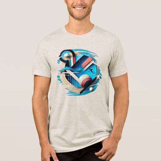 Ethereal Echo – デジタルアートTシャツ トライブレンドＴシャツ (正面)