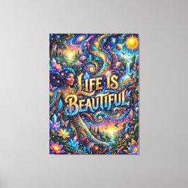 Ethereal Echoes: Where the Cosmos Meets the Soul キャンバスプリント