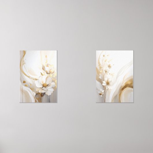 Ethereal Elegance: Abstract White Blooms with Flui (正面)