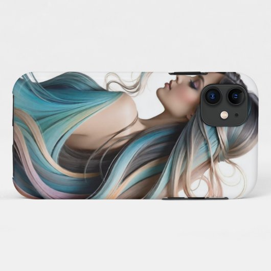 Ethereal Elegance: AIデザインの美女 Case-Mate iPhoneケース (裏面(横))