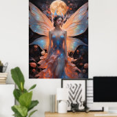 Ethereal Elegance Fairy Poster ポスター (ホームオフィス)