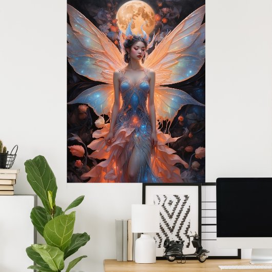 Ethereal Elegance Fairy Poster ポスター (ホームオフィス)