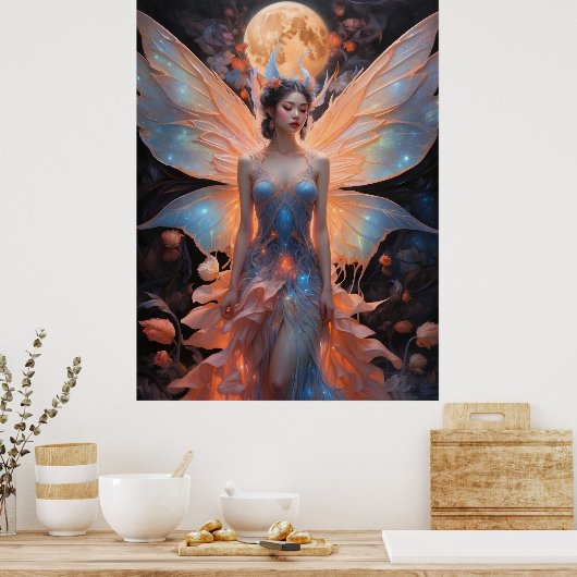 Ethereal Elegance Fairy Poster ポスター (キッチン)