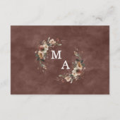 Ethereal Elegance Garnetの結婚ウェブサイトQRコード エンクロージャーカード (裏面)