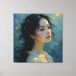 Ethereal Elegance - The Woman of Mystery キャンバスプリント