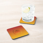 Ethereal Embers – Red & Orange Floral Art コースター (右側)