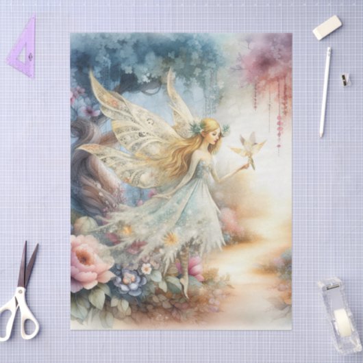 Ethereal Enchanted Heavenly Fairy Decoupage 薄葉紙 (クラフト)