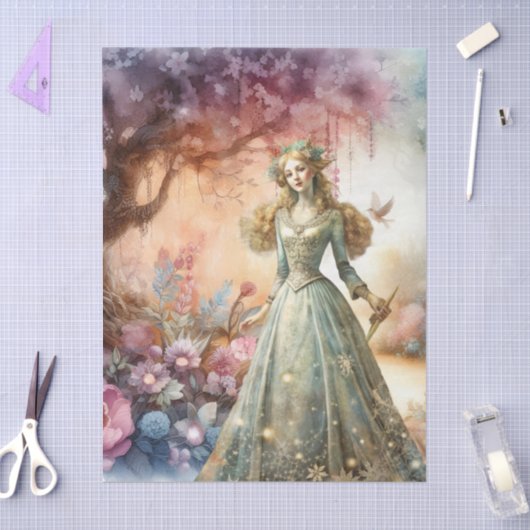 Ethereal Enchanted Heavenly Princess Decoupage 薄葉紙 (クラフト)