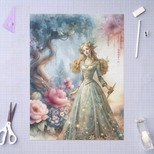 Ethereal Enchanted Heavenly Princess Decoupage 薄葉紙 (クラフト)