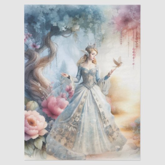Ethereal Enchanted Heavenly Princess Decoupage 薄葉紙 (正面)