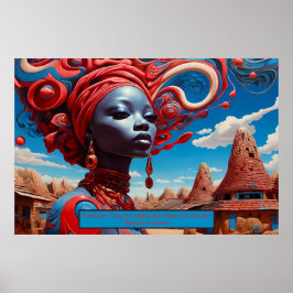 Ethereal Essence：アフリカの夢のポートレート意欲を起こ ポスター