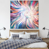 Ethereal Essence – モザイクアート キャンバスプリント (インサイチュ (寝室))