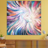 Ethereal Essence – モザイクアート キャンバスプリント (インサイチュ (リビング))