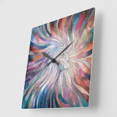 Ethereal Essence – モザイクアート スクエア壁時計 (傾斜)