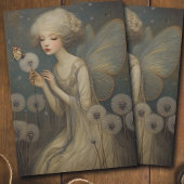 Ethereal Fairy & Dandelion Magical Decoupage Art 薄葉紙