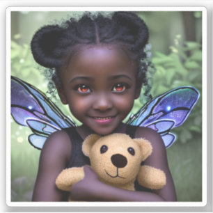 Ethereal Fairy GirlとTeddy Bear シール