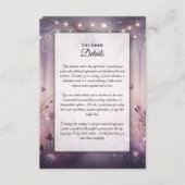 Ethereal Fairy Lights Forest Wedding  エンクロージャーカード (正面)