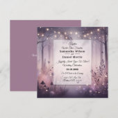 Ethereal Fairy Lights Forest Wedding 招待状 (正面/裏面)