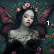 Ethereal Fairy Surrounded By Vibrant Pink Roses