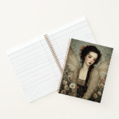 Ethereal Fairy With Wings in flower Garden Art  ノートブック (内部)