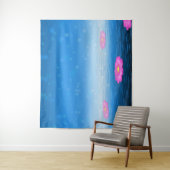 Ethereal Fantasy Lake with Floating Pink Lotus タペストリー (インサイチュ)