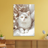 Ethereal Feline Serenity Canvas Print キャンバスプリント (インサイチュ (リビング))