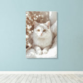 Ethereal Feline Serenity Canvas Print キャンバスプリント (インサイチュ (ウッドフロア))