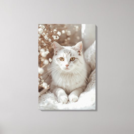 Ethereal Feline Serenity Canvas Print キャンバスプリント (正面)