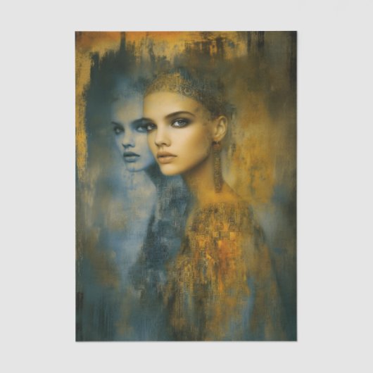 Ethereal Feminine Mystical Duality EW2L Decoupage 薄葉紙 (正面)