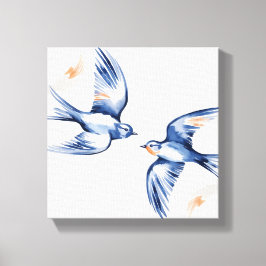 Ethereal Flight - Swallow Duo Canvas Art キャンバスプリント