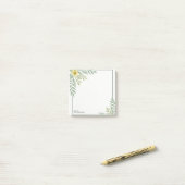 Ethereal Floral Border Personalized Sticky Notes ポストイット (デスク上)
