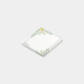 Ethereal Floral Border Personalized Sticky Notes ポストイット (アングル)