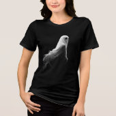 Ethereal Flowing Ghost Illustration トライブレンドTシャツ (正面)