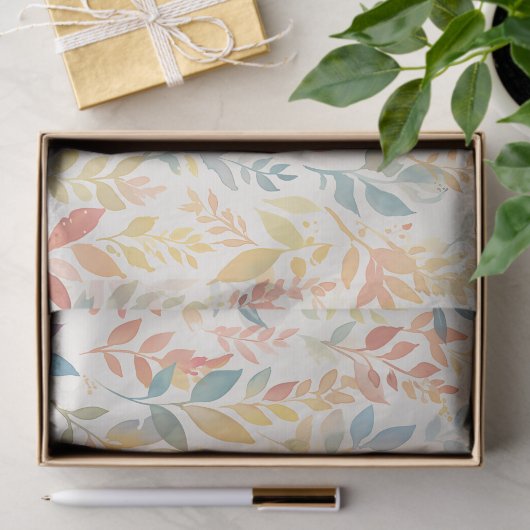 Ethereal Foliage Watercolor Botanical 薄葉紙