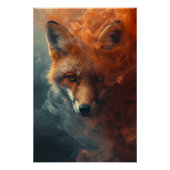 Ethereal Fox in Smoke & Mist – Mystical Poster ポスター (正面)