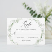 Ethereal Garden Greenery Botanical Wedding RSVP (スタンド正面)